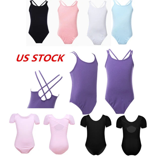 US Kid Girl Ballet Dance Dress Leotard Unitards Bodysuit Gymnastic Dancewear