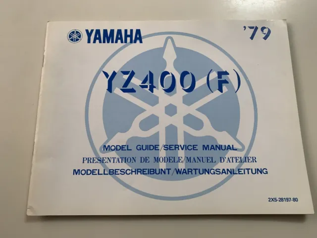 Yamaha Yz 400 F 1979 2 Stroke Service Manual Model Guide 2X5-28197-80