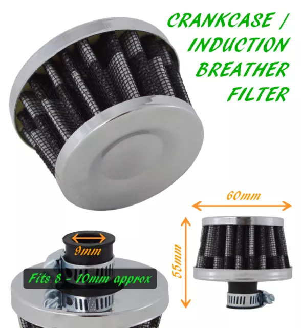 UNIVERSAL OIL MINI BREATHER AIR FILTER FUEL CRANKCASE UN1108-9 MM-Ford 1