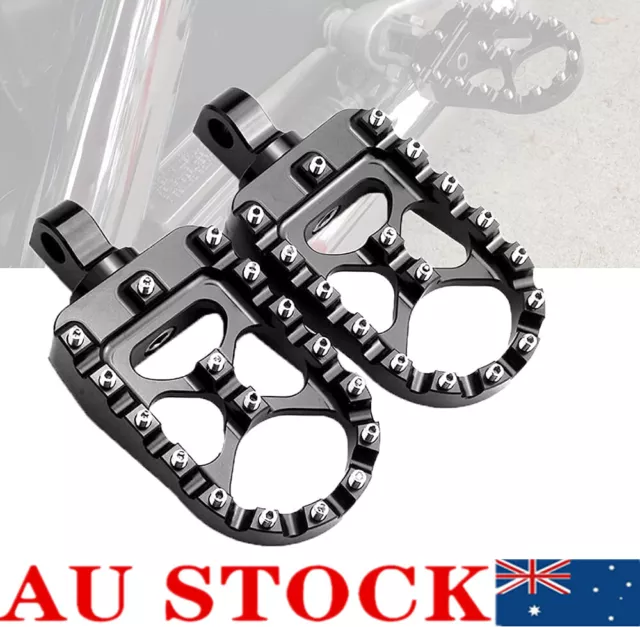 Pair Wide Fat Foot Pegs MX Style Footpegs Fit for Harley Dyna Sportster Bobber