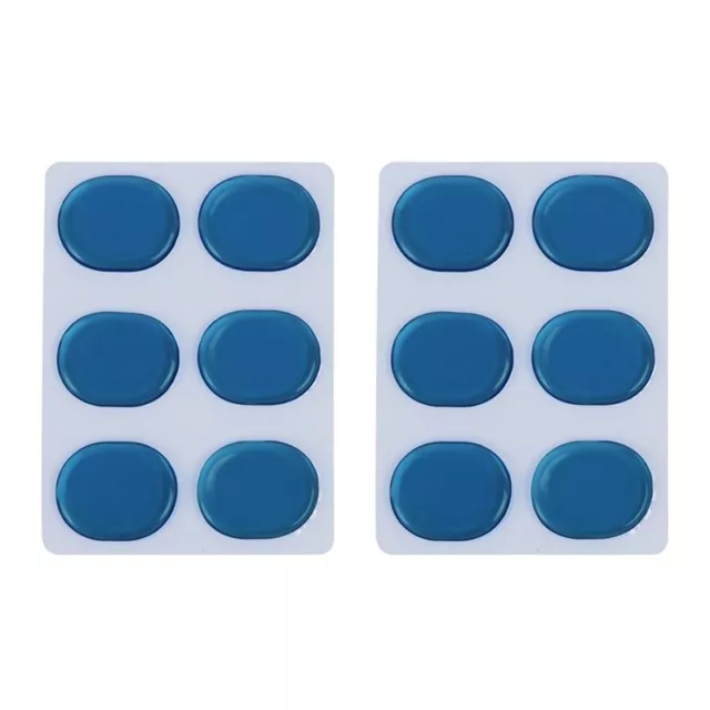 2X(12 PièCes / Ensemble de Kit de Batterie Silencieux Autocollants Silica Gel 4)