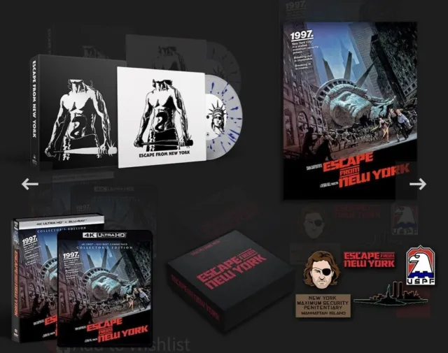 ESCAPE FROM NEW YORK (COLLECTOR'S DELUXE EDITION 4K Ultra HD+Blu-ray+POSTER+PIN)