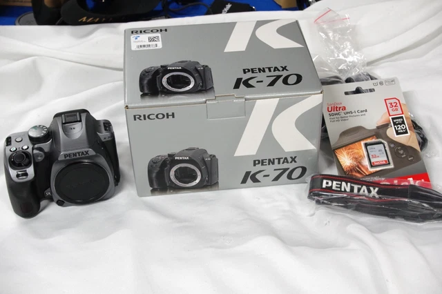 Pentax K-70 24.0MP LOW SHUTTER COUNT Digital SLR Camera Silver Ricoh