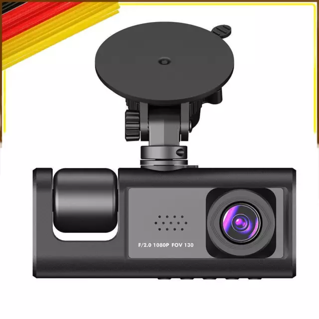 Dual Lens Autokamera Dashcam Full HD 1080P DVR Recorder Nachtsicht G-Sensor DE