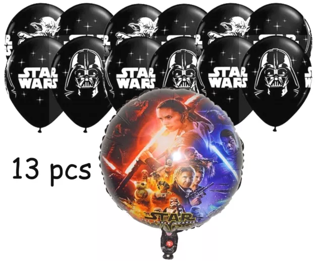 Star Wars The Force Awakens Helium Quality Foil + 12 Latex Balloons (13 pcs)