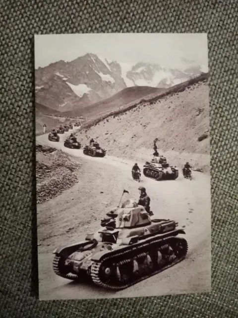 Cpa Military Soldier Mountain Tanks