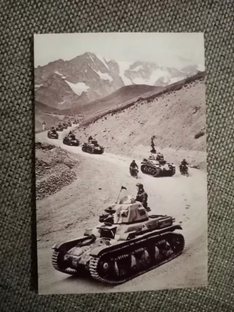 Cpa Military Soldier Mountain Tanks