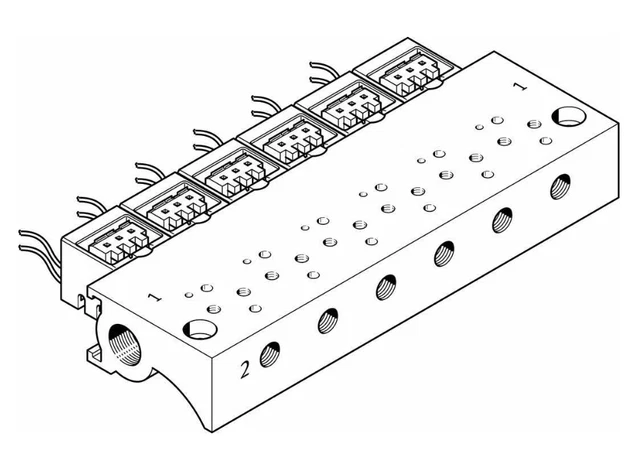 FESTO MHA1-P2-2-M3-PI 197227 Manifold New