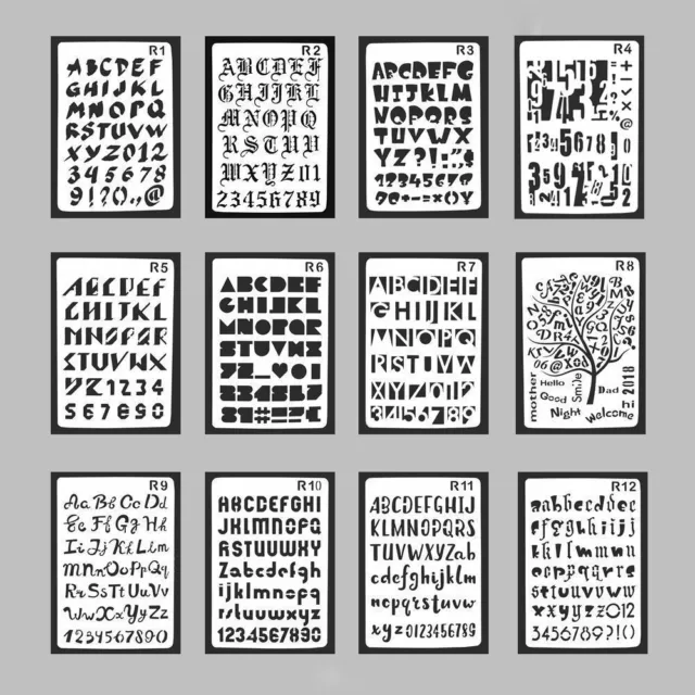 Card Scrapbooking Layering Stencils Letter Alphabet Wall Painting Masking Spray