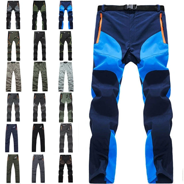 Man Soft Shell Cargo Trousers Walking Hiking Combat Work Pants Outdoor Bottoms