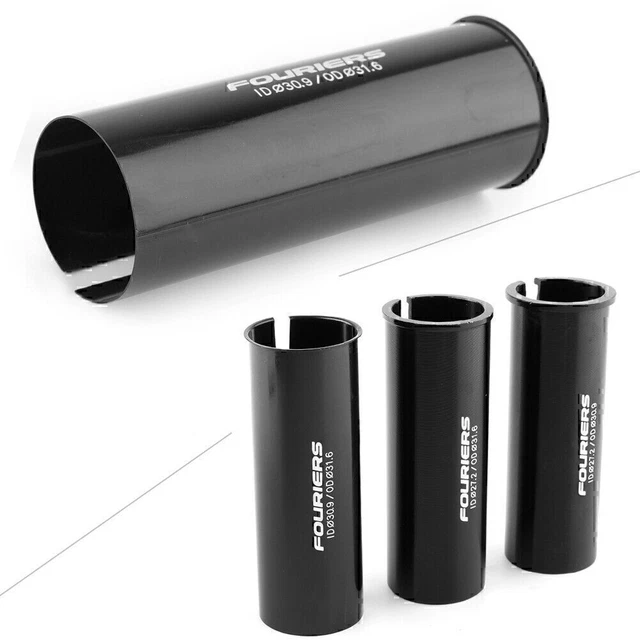 Manicotto Reggisella Fouriers In Alluminio Nero Da 27,2mm A 30,9mm O 31,6mm (lunghezza 90mm) - Adattatore Per Tubo Sella MTB