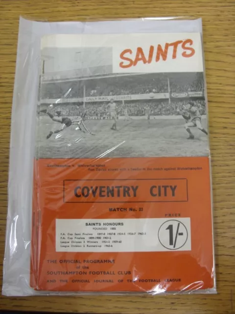 11/05/1968 Southampton v Coventry City [Includes Football League Review Vol.02 N