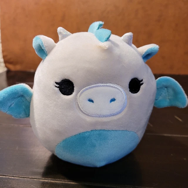 RARE SQUISHMALLOW COLEY THE DRAGON 5" plush squishy Grey kellytoy