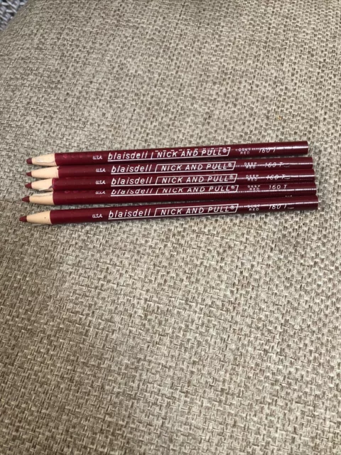MARKERS  BLAISDELL PEEL -OFF  (5 Markers) Nick And Pull DEEP RED 160-T Vintage
