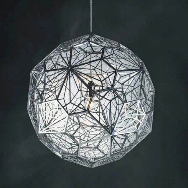 New Tom Dixon Etch Web Steel Pendant Light/chandelier RRP £1500