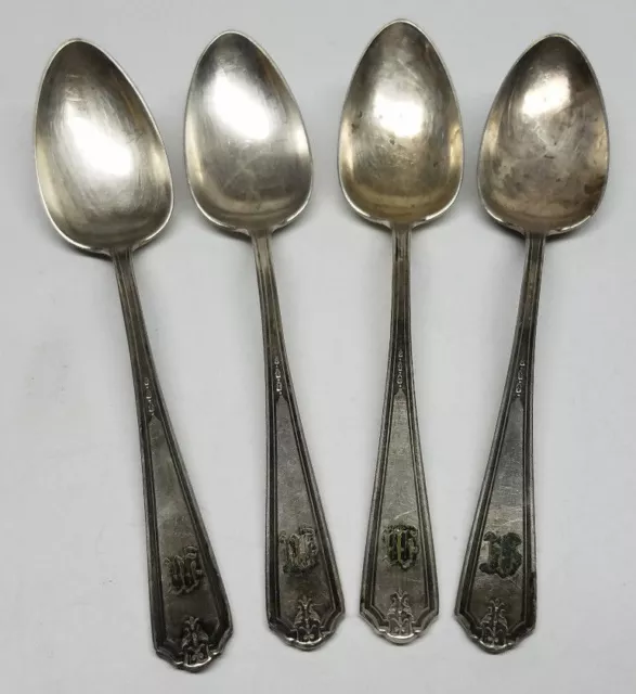 Vintage Gorham EP 1923 Silver Plate Vanity Fair 5 7/8'' Tea Spoon Lot of (4)