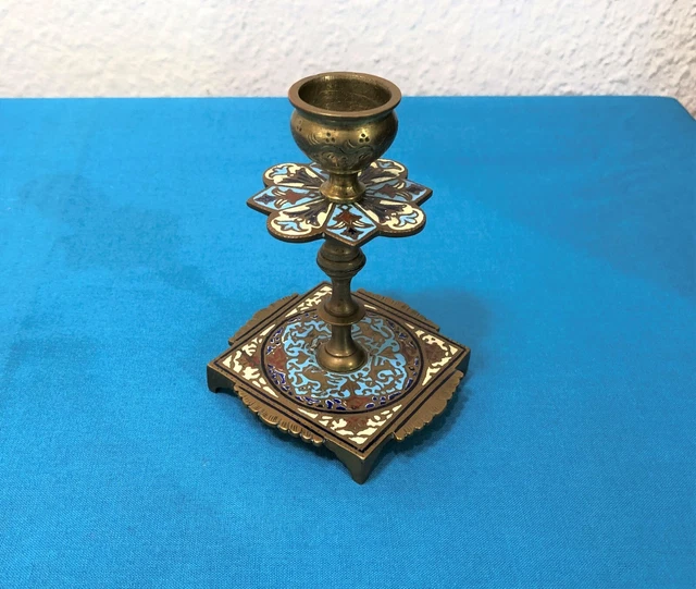 Bougeoir Ancien En Bronze - Forme Poisson - France 19ème Siècle - Argenté