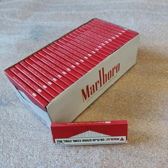 marlboro rolling tobacco MARLBORO TOBACCO ROLLING Paper Leaves Full Box Red Medium Cut 50x60 Papers  $29.99