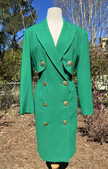 VTG 90's Green 2 Piece Bolero, Dress, Holidays, by Rickie Freeman for Teri Shaw