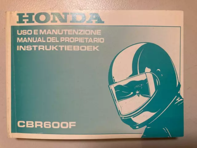 Manual de Instrucciones Guía Del Conductor Honda CBR 600 Para