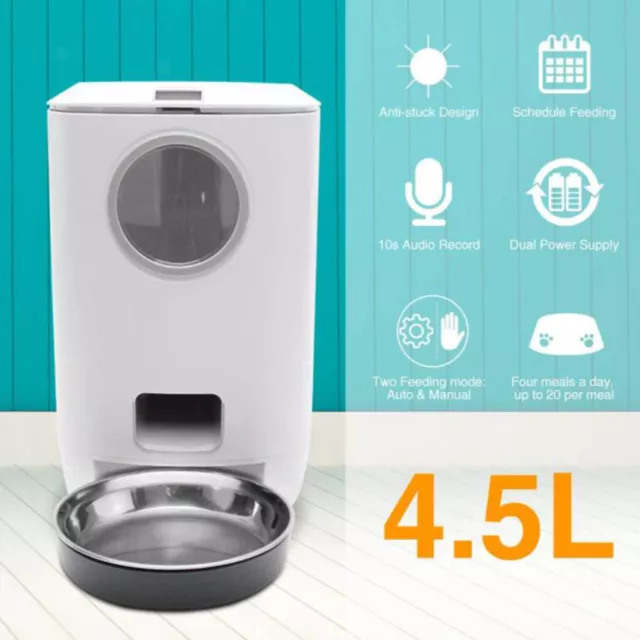 Automatischer Hundefutterautomat für Trockenfutter Zeitgesteuerter