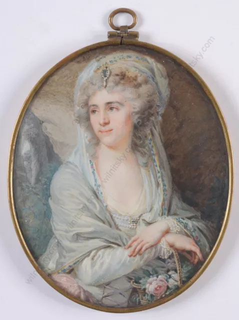 Johann Baptist Lampi I-Attrib. "Countess Yekaterina Samoilova", miniature, 1790s