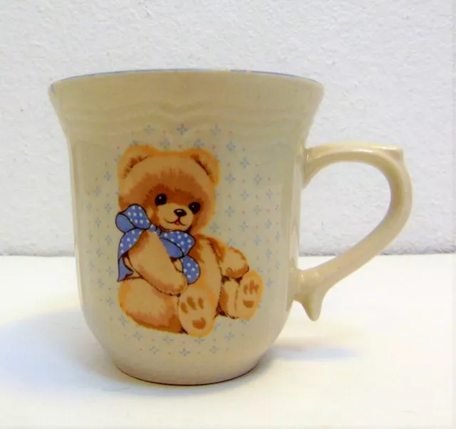 Tienshan Stoneware Motif Blue Theodore Teddy Country Bear Cup/Mug