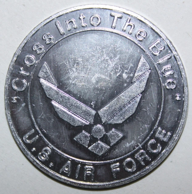 Cross into the blue us air force recruiting challenge coin 39mm
