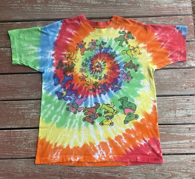 Camicia A Manica Lunga Grateful Dead Dancing Bear Taglia XL - Bianca, Cotone 100%, Orsi Intorno Al Sole