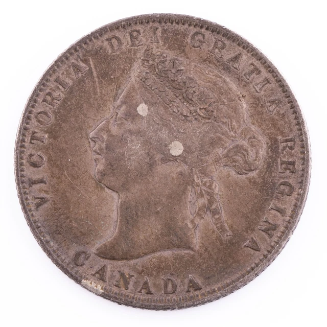 1871 Canada 25 Cents VF/XF Details Victoria Silver 25c