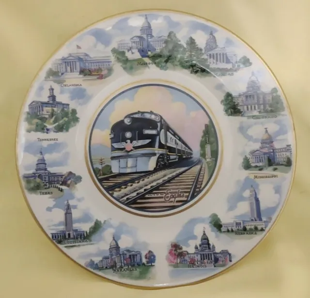 Missouri Pacific Lines Route of the Eagles Railroad Plate - Syracuse China