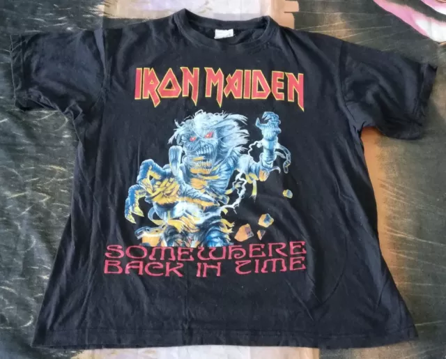 Iron Maiden - Somewhere Back In Time T-Shirt Large rare vintage