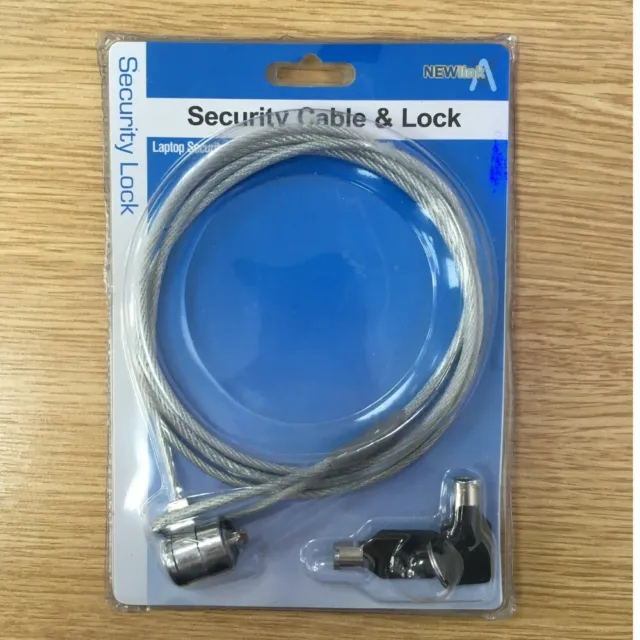 New Link 1 Meter Security Cable and Lock with Key - ROHS compliant