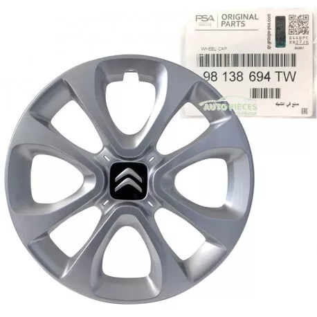 ENJOLIVEUR DE ROUE 15 POUCES CITROEN C3 98138694TW ORIGINE Non applicable...