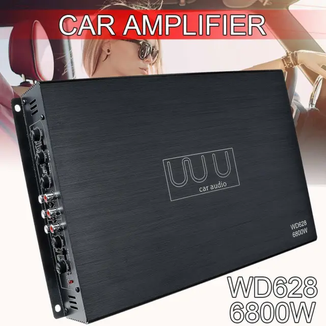 Amplificador de coche 6800W PODEROSO 4 canales audio estéreo subwoofer Altavoz