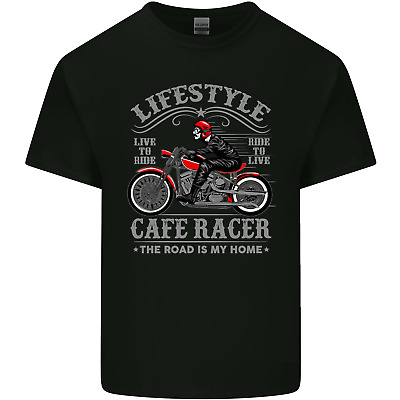 Lifestyle Cafe Racer Biker Motorcycle Mens Cotton T-Shirt Tee Top