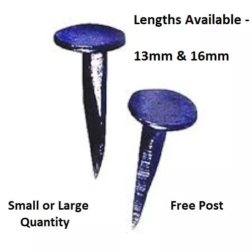 TACKS BLUE CUT UPHOLSTERY & CARPET PINS / NAILS 16mm or 13mm FREE UK P&P