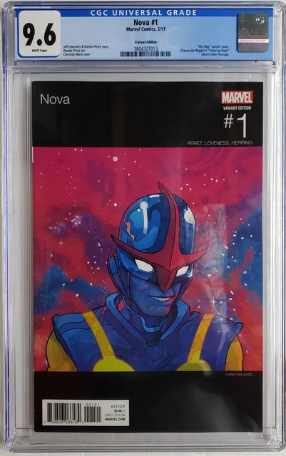 💥 Nova #1 Cgc 9.6 Hip Hop Variant Chance The Rapper Cover Htf 2017 Low Census💥