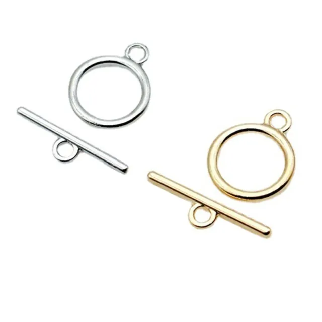 Gold White Toggle Clasps T-Bar Connectors Clasps for DIY Crafts Making Findings