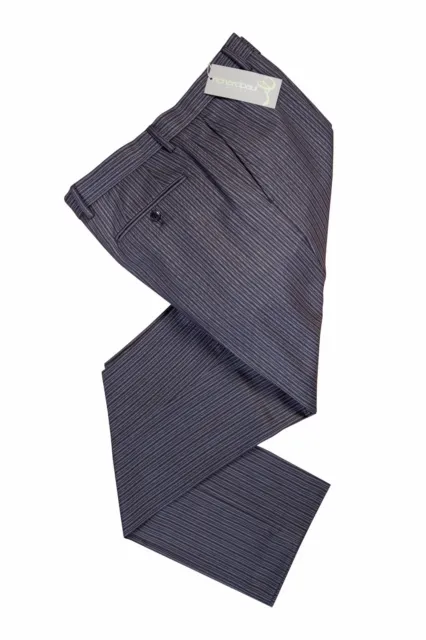 Ascot Pantaloni Righe Massonico Matrimonio da Giorno Abito Classico Nero Grigio