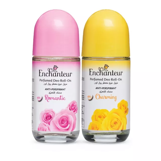 Pack of 2 Enchanteur Romantic & Charming Roll-On Deodorant for Women,50 ml each