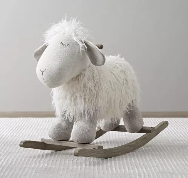 Restoration Hardware Baby & Child WOOLY PLUSH ANIMAL ROCKER - LAMB