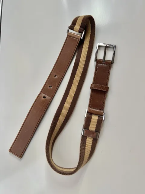 Gucci Brown Leather Sporty Belt 70 Authentic