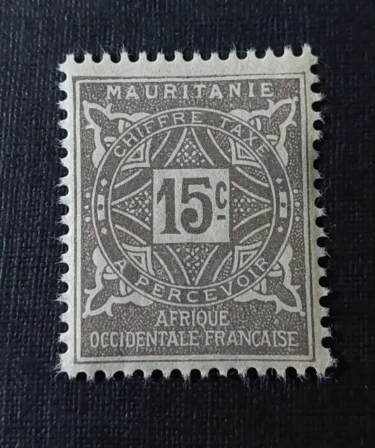 colonie Française Mauritanie 1914 timbre taxe n 19 neuf luxe **