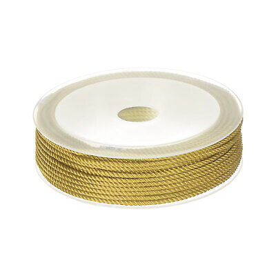 Cuerda de perlas de nailon de 2 mm hilo de nudo chino pulsera hilo, marrón, 42 ft