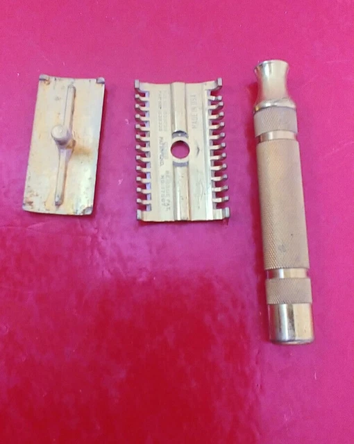 Vintage Gillette Gold Razor Reissue Pat. 17567