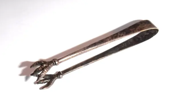 Antique Sterling Silver Claw Sugar Tongs by W.W. Harrison & Co 1886
