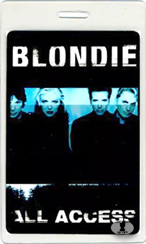 Blondie 1999 Tour Laminated Backstage Pass