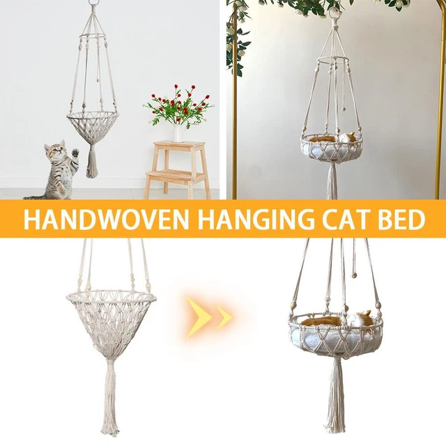 Large Cat Hammock Hanging Swing Cat Dog Bed Basket Home GiR2 Pet C3X7