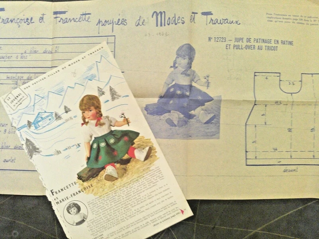 Page De Poupée Modes Et Travaux – Patron Tricot Mars 1960, Occasion, France